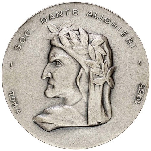 Medaglia dante alighieri - dante,