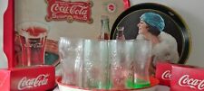 vassoio coca cola vintage Set 3 PZ.70/80/90 Usati E 12 Bicchieri Coca Cola Nuovi