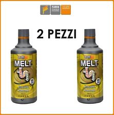 2 X Disgorgante Rapido Melt Professionale 750 ML Per Scarichi Lenti e Ingorghi