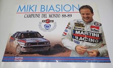 LANCIA DELTA INTEGRALE MARTINI RACING MIKI BIASION MANIFESTO FOTOGRAFICO