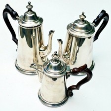 Servizio The e Caffè Decò becco d'oca Etruria Silverplated 