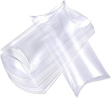 25 Scatoline Tubo in Pet Trasparente 3X2X7.5 Cm Portaconfetti Bomboniera Astucci