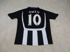 VINTAGE Newcastle United maglia uomo media nera calcio football Michael Owen
