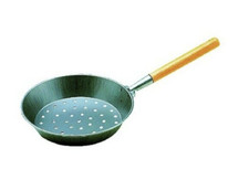 Padella Caldarroste Arrosticastagne Castagne manico legno cm.26