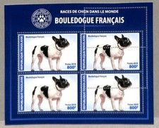A4954 - TOGO - ERRORE ERRATO, foglio miniatura: 2019, Bulldog francese, cani
