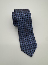 Cravatta Eton seta marrone blu
