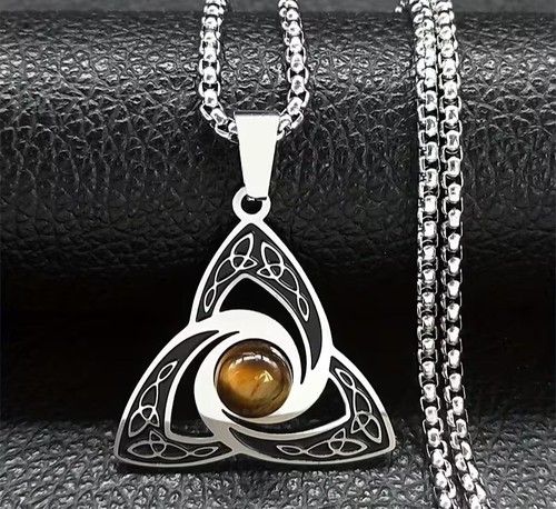 Collana nodo occhio - occhio, tigre