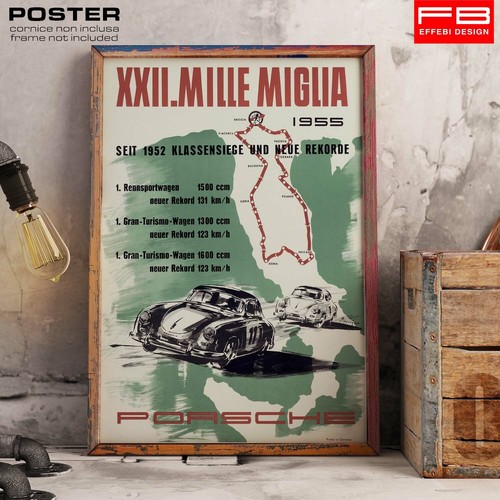 Poster locandina vintage mille - poster,