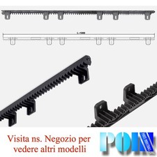 CREMAGLIERA IN NYLON RINFORZATA PER CANCELLO SCORREVOLE PESO ANTA FINO A 800 KG.
