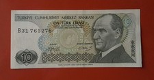 BANCONOTA 10 LIRE 1970 TURCHIA