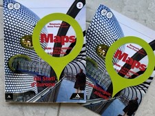 Maps 2 + Atlante 2 Libri Scuola Media Per Geografia [Metà Prezzo]