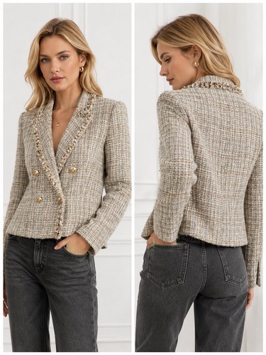 Blazer zara nudo blu neutro - zara,