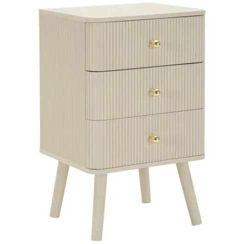 Comodino cassetti bianco - 3,