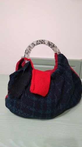 Borsa donna fatta mano lana - a,