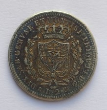 Moneta 2 lire 1827 Genova