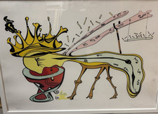 SALVADOR DALI' - LITOGRAFIA - 50 X 70 - RIGETTO DELLA CIVILTA'