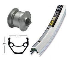 ruota anteriore 28x1.75 dinamo