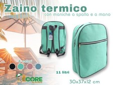 Borsa Zaino Termico Frigo Caldo Freddo Viaggi Mare 30x37x12cm dfh