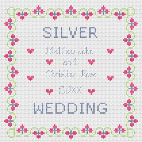 Punto croce matrimonio - croce,