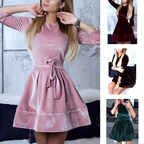 Vestito mini donna velluto - vestito,