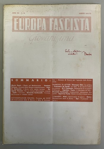 Rarissima rivista fascismo - rivista,