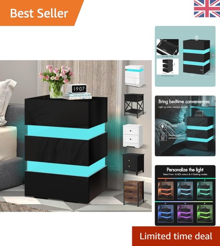 Comodino nero chic - , con