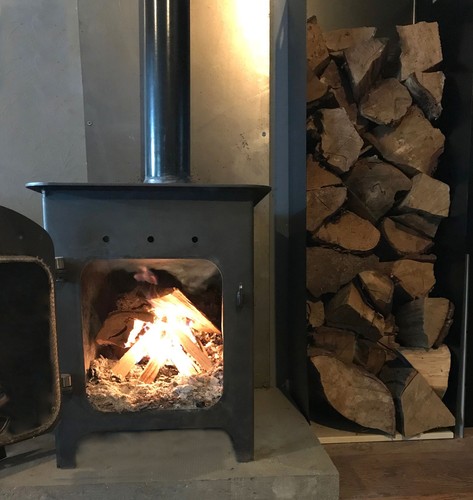 Stufa legna capannone - a,