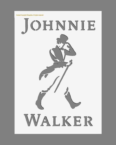 Stencil johnnie walker - johnnie,
