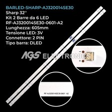 KIT 2 BARRE STRIP 6  LED TV