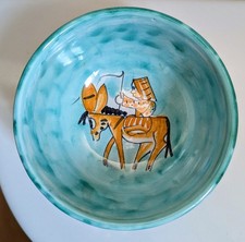Vietri art pottery bowl donkey - vietri,