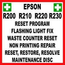 EPSON STYLUS PHOTO R200 R210 R220 R230 Servizio Richiesto Reset Luce Lampeggiante Fix