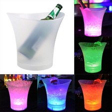 Secchiello Ghiaccio Bar LED 5L Impermeabile Plastica Whisky Champagne 4 Colori Secchiello Birra