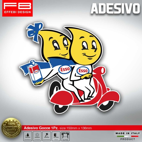 Adesivo esso gocce vintage - adesivo,