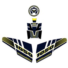 Kit Adesivi Resinati 3d Serbatoio per moto Suzuki V-Strom 1050 Giallo compatibil