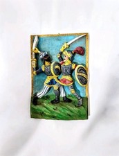 Pannello in legno raffigurante