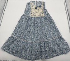 Vestito bambina Mayoral età 9 senza maniche blu 100% cotone