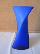 Vaso decorativo vintage a spirale porta fiori ornamentale portafiori blu opaco