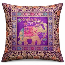 Copricuscino elefante in seta