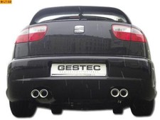 Scarico sportivo Gestec re li ciascuno 2x80 mm assorbitore Seat Leon 1M dal 99 Topsport posteriore