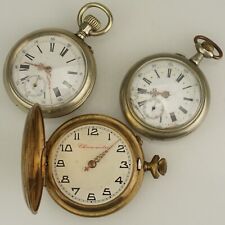 3x Orologio da tasca uomo no