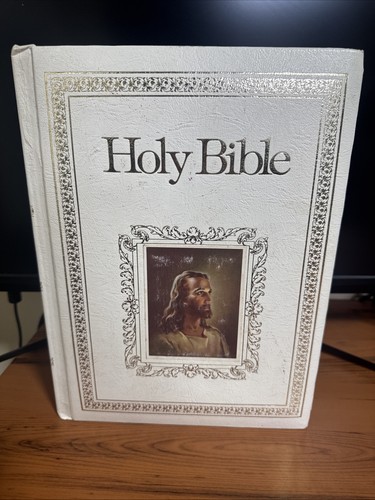 Vintage white 1978 holy bible - vintage,