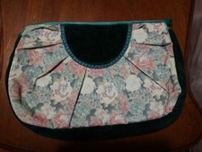 Pochette Portatrucchi in velluto vintage Nuova cm 33 x 21