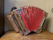 Czech Hlavacek 3 file scatola bottoni diatonici fisarmonica Heligonka Harmonika Bb,Eb,Ab