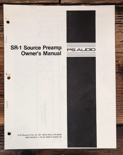 Audio 1 preamplificatore - ps, sr-1
