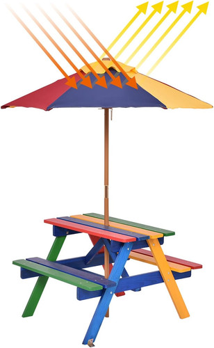 Set con tavolo picnic legno - set,