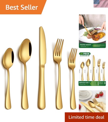 Set posate oro 20 pezzi - di,