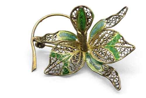 Antica spilla argento 800 - antica,