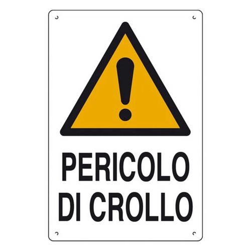 Cartello pericolo crollo - cartello, di