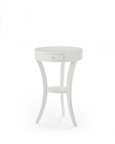 Tavolino bianco tondo porta - ,