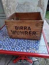 1968 CASSA BIRRA LEGNO PUBBLICITARIA VINTAGE TARGA INSEGNA WUHRER BAR PUB 60S 70